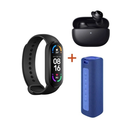 Combo Smart Band Xiaomi Mi Smart Band 6+ Redmi Buds 3 Lite+Bocina Xiaomi Speaker (16W)